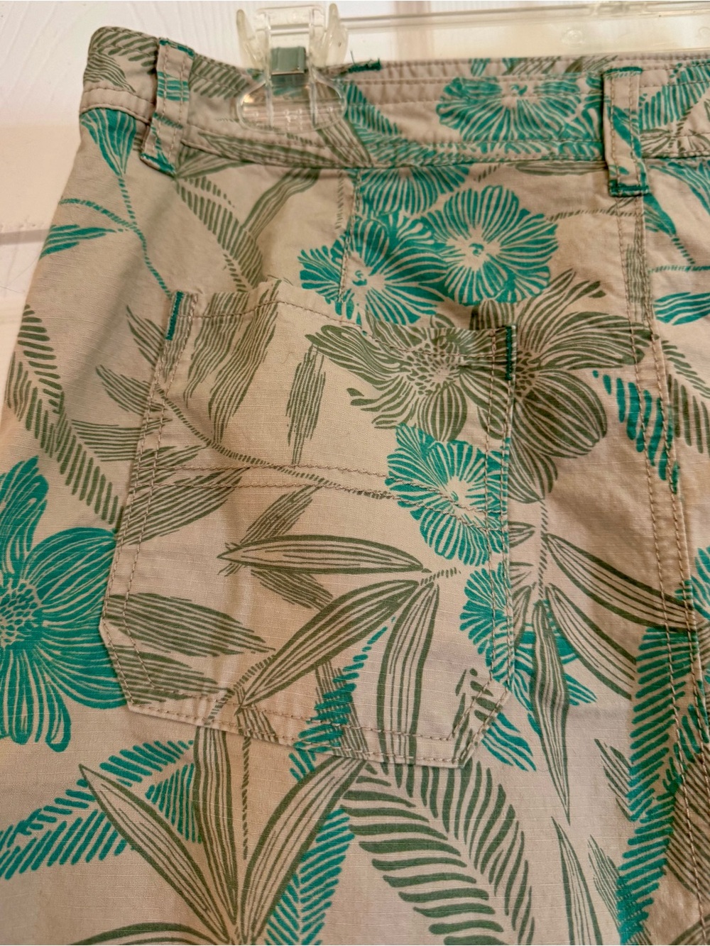 Women’s Eddie Bauer Tropical Floral A-Line Skirt - Size 12 - Cotton/Spandex - Picture 6 of 13